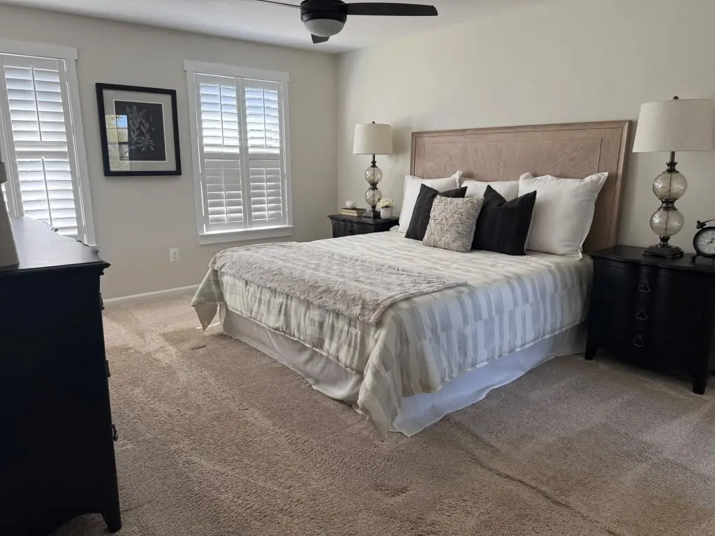 Freshly cleaned and prepared bedroom